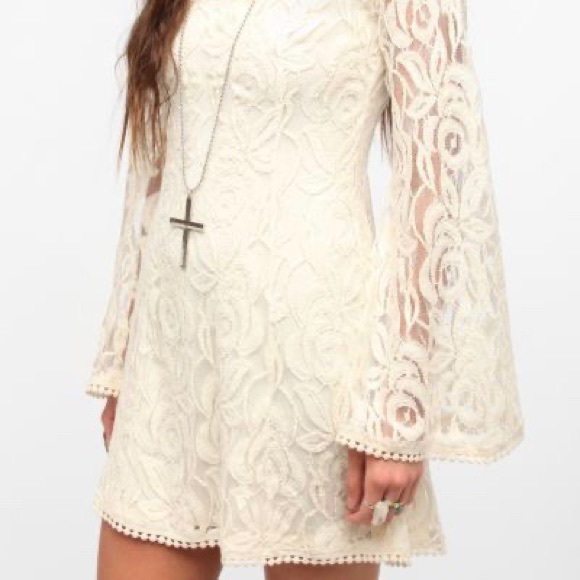 Staring at Stars Dresses & Skirts - White Lace Bell Sleeve Dress